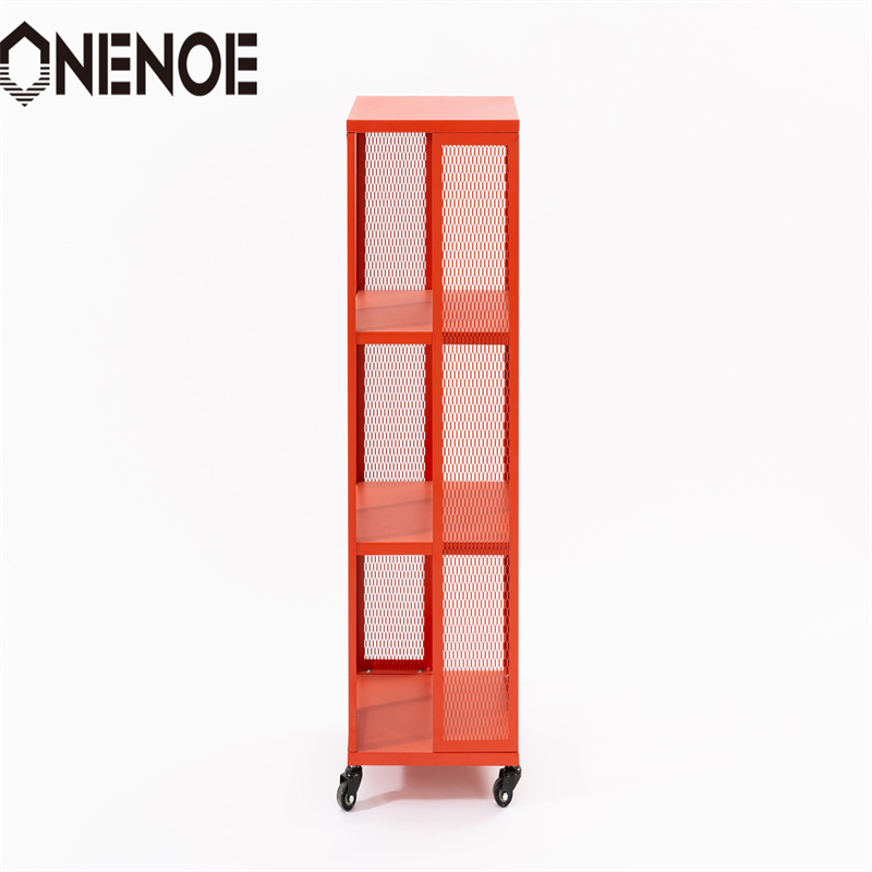 Onenoe Home Modern Furniture Metal Metal Lemovable Shelvingファイリングキャビネット本棚キャビネットソリッドフレームオーガナイザーストレージキャビネット3層